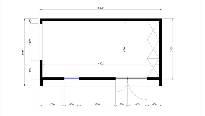 PORTAL 2,5 x 5 m