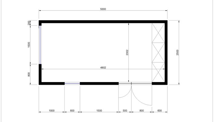 KUBIX 2,5 x 5 m