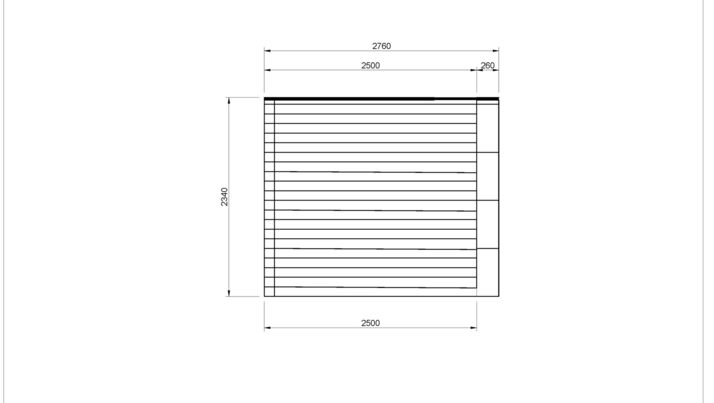 TECHO 2,5 x 5 m